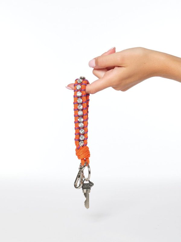 MY BOB Orange Rhinestone Key Ring - Image 3