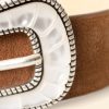 Silver Ostrich x Xirena Terra Suede White Belt - Image 2