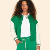 Green Chalk Varsity Jacket