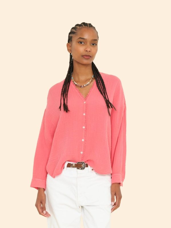 Sunset Coral Reagan Shirt