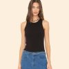 Black Arynn Wide Rib Tank Top