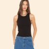 Black Arynn Wide Rib Tank Top - Image 3