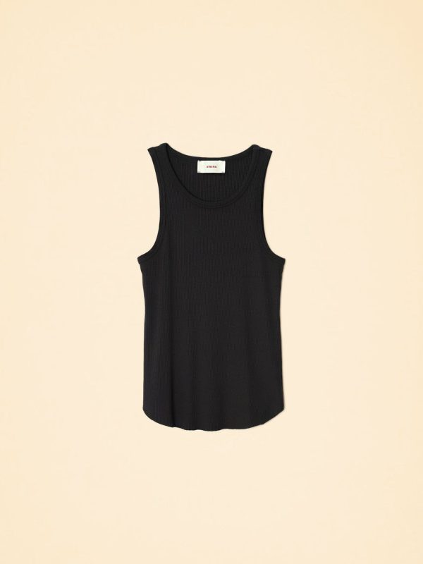 Black Arynn Wide Rib Tank Top - Image 4