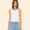 White Arynn Wide Rib Tank Top