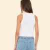 White Arynn Wide Rib Tank Top - Image 3