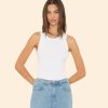 White Arynn Wide Rib Tank Top - Image 4