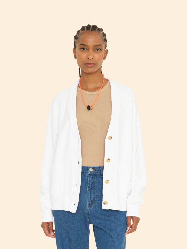 White Benny Cardigan