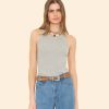 Heather Grey Arynn Fine Rib Tank Top
