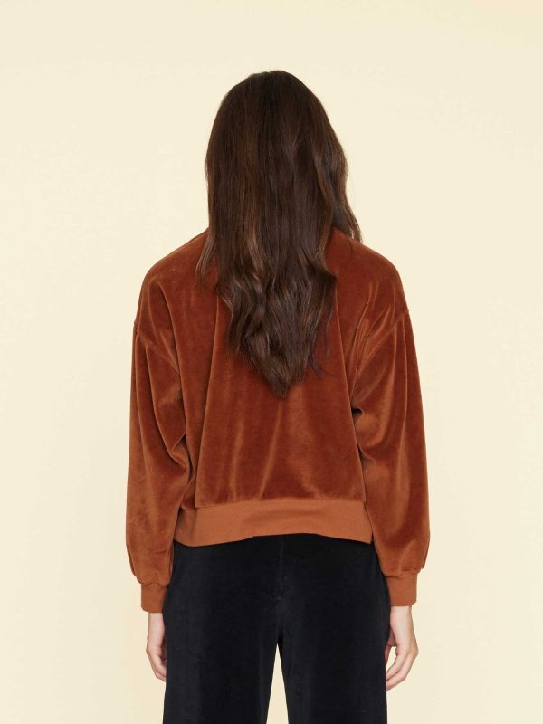 Brown Sugar Huxley Velour Sweatshirt - Image 2