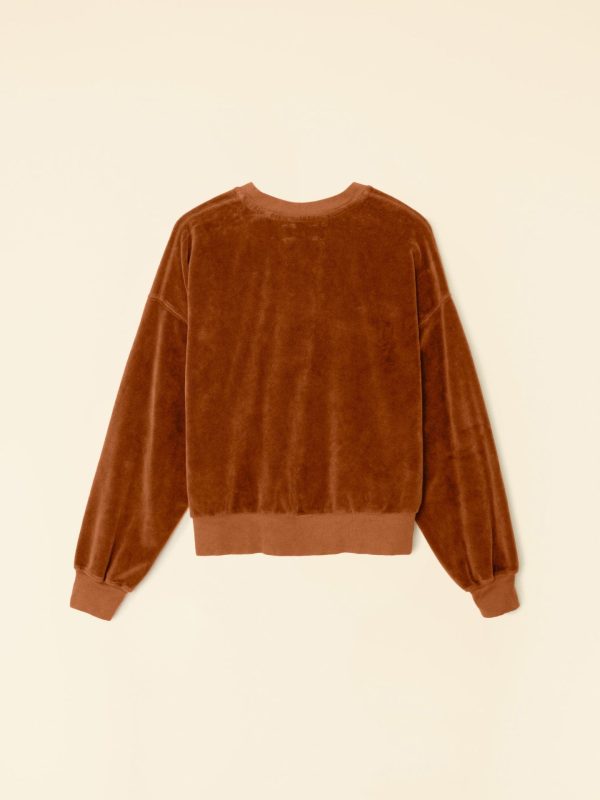 Brown Sugar Huxley Velour Sweatshirt - Image 4