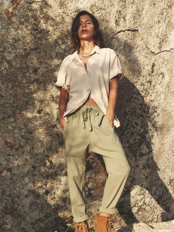 Dark Seagrass Draper Pant