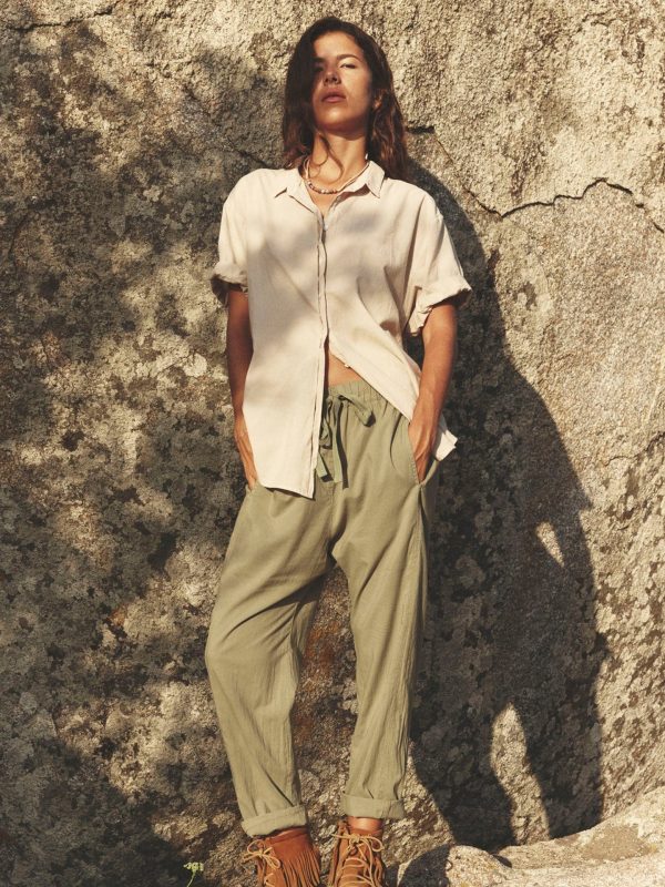 Dark Seagrass Draper Pant - Image 3