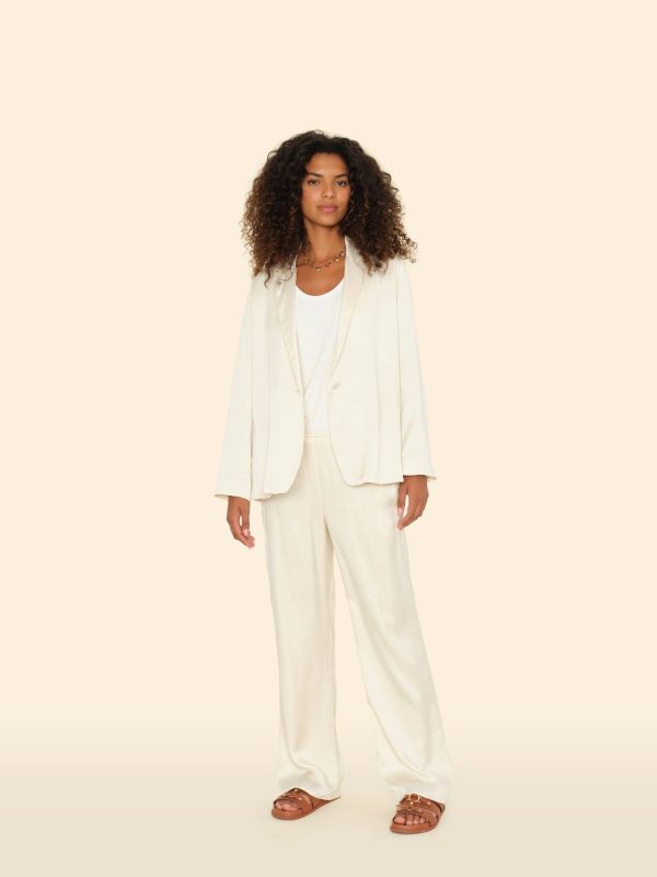 Oyster Shell Bella Silk Pant