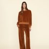 Brown Sugar Mavis Velour Sweatpant