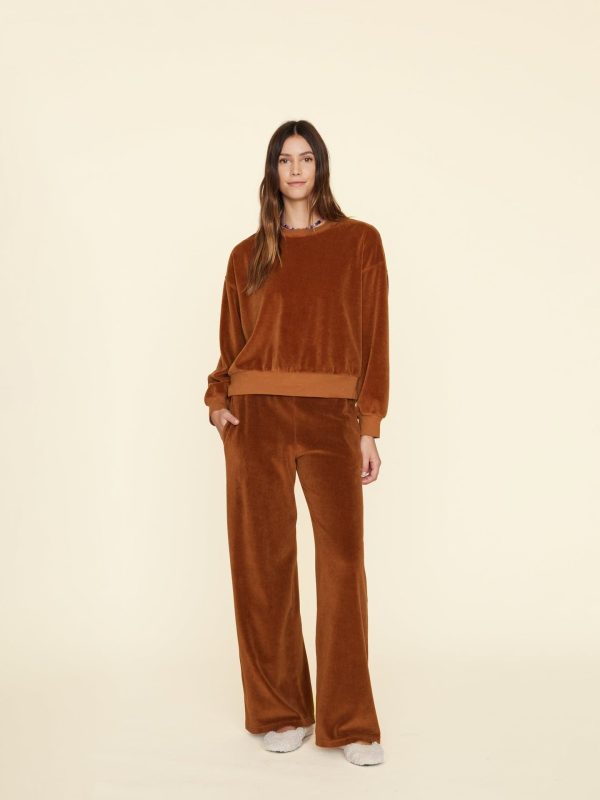 Brown Sugar Mavis Velour Sweatpant